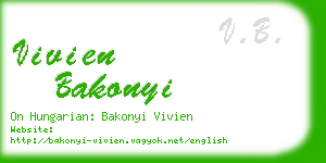 vivien bakonyi business card